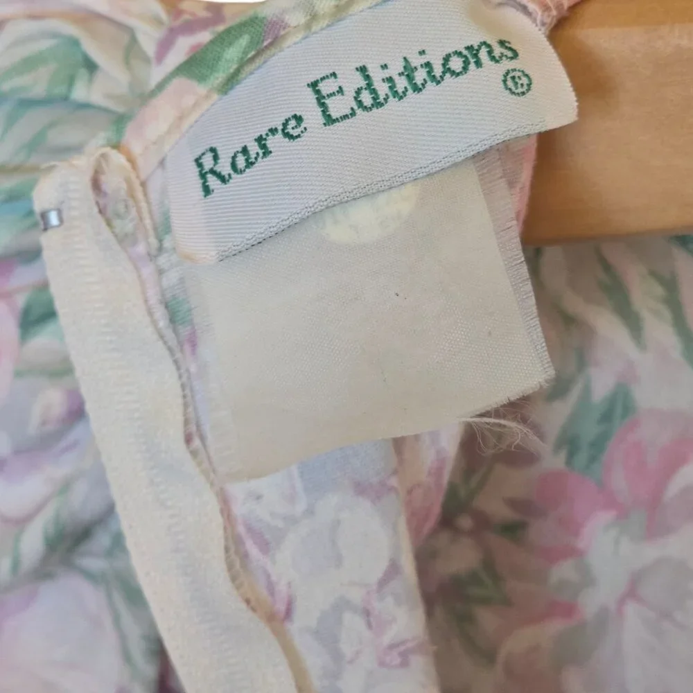 Girls Vintage RARE EDITIONS Short Sleeve Floral Dress sz 6/8